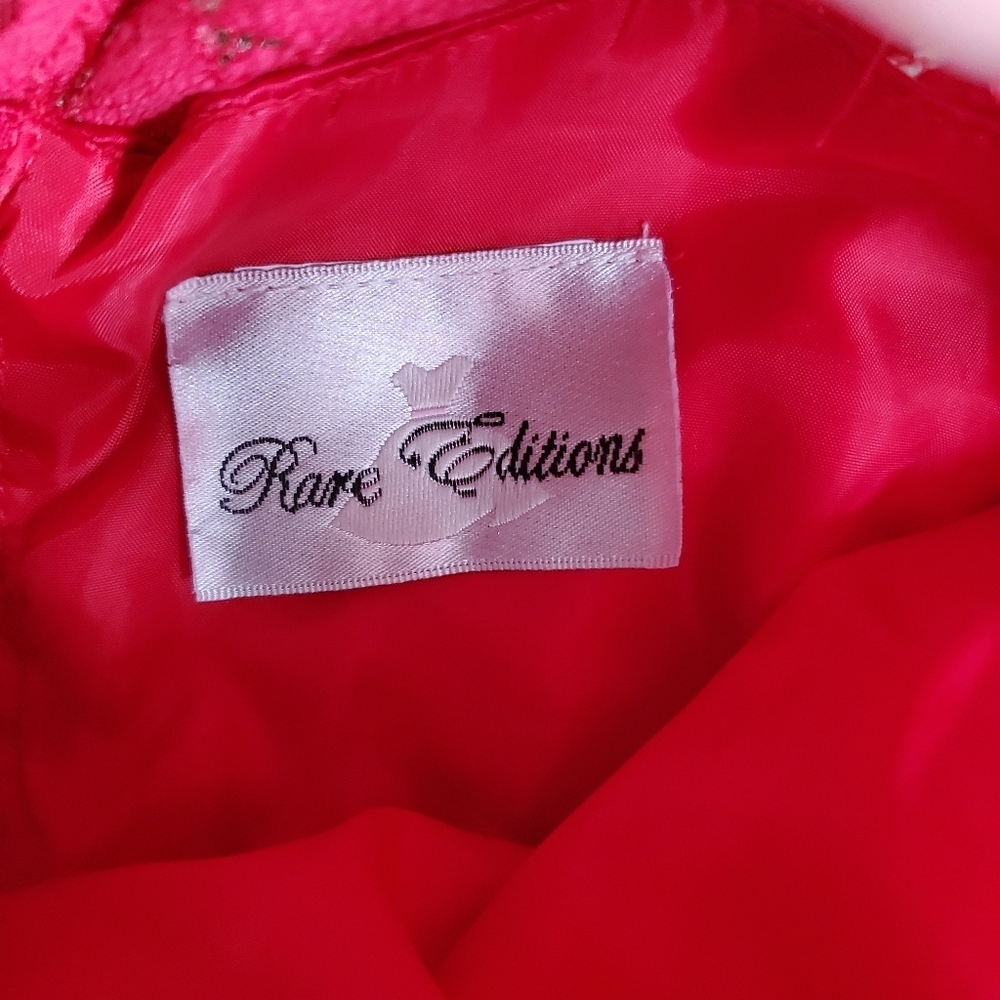 Rare Editions Lace Red Dress Size 5T - Picture 9 of 10